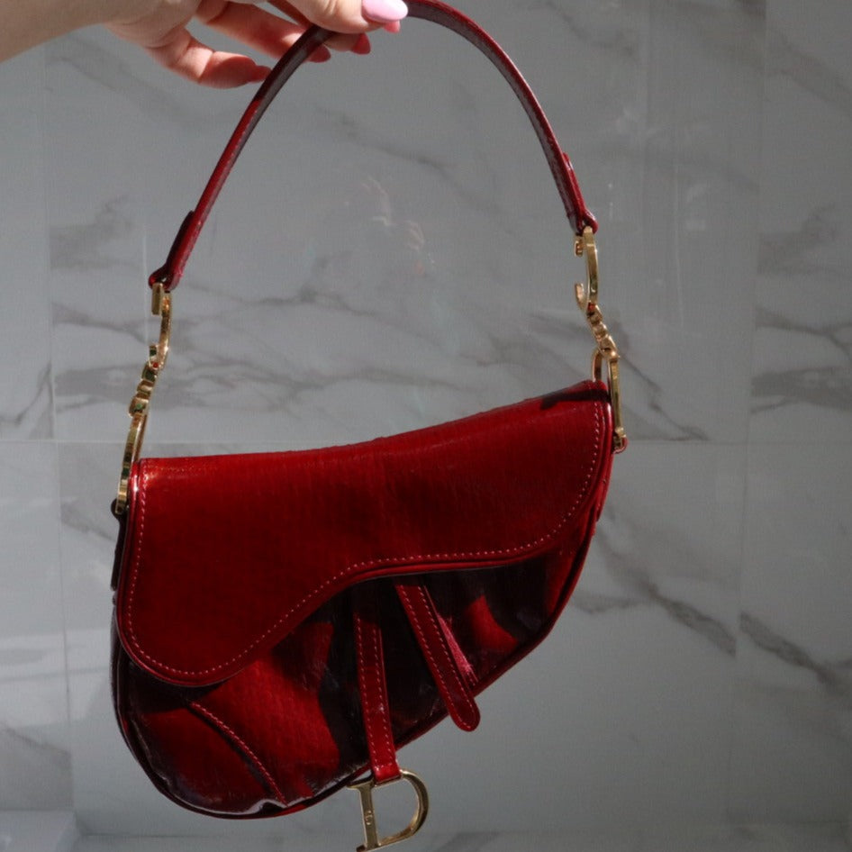 Women's Vintage Stitching Mini Saddle Bag